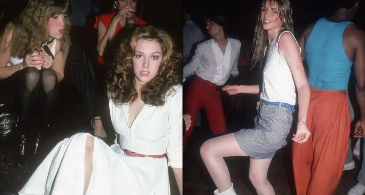 Impreza w stylu PRL: biała sukienka, dzwony, białe kozaczki. Inspiracje na dancing!