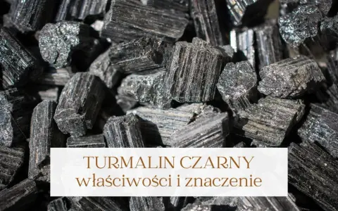 Grupka surowych, czarnych turmalinów. Poznaj czarny turmalin właściwości i jego znaczenie.