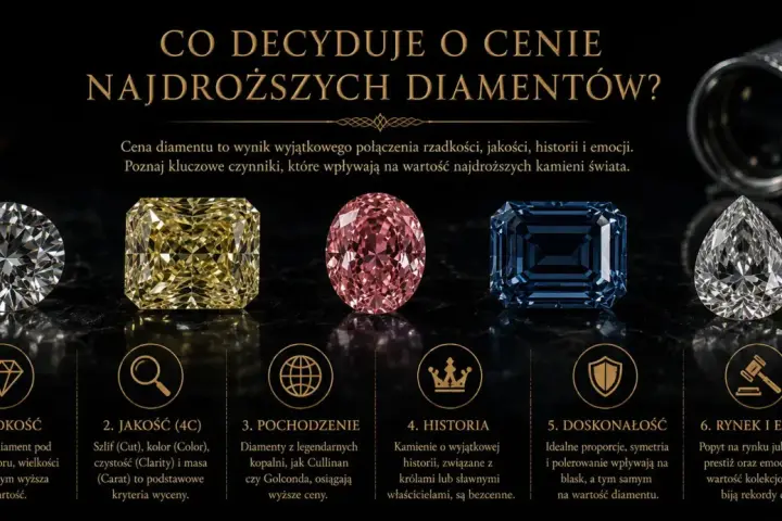 Pięć drogich kamieni: biały, żółty, różowy, niebieski i łza. Co to jest diament i co wpływa na jego cenę?