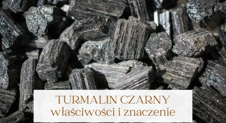 Grupka surowych, czarnych turmalinów. Poznaj czarny turmalin właściwości i jego znaczenie.