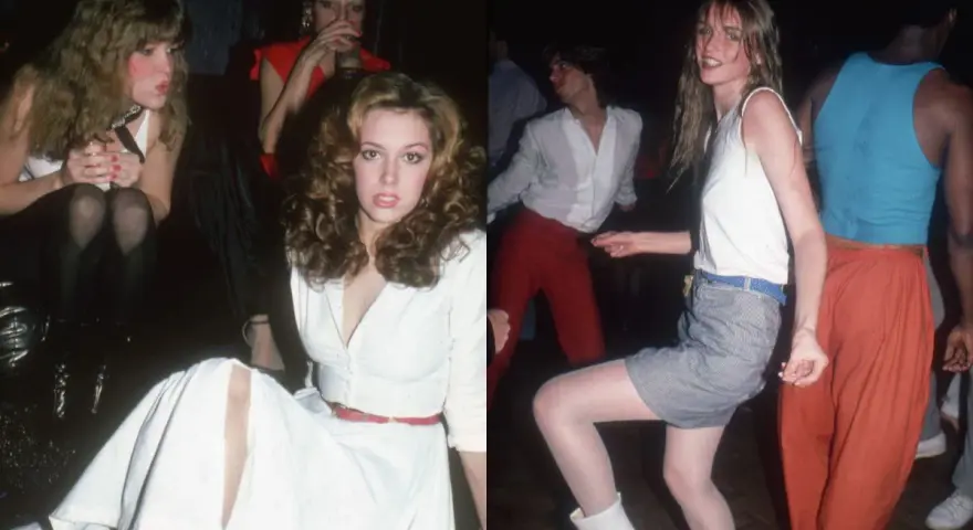 Impreza w stylu PRL: biała sukienka, dzwony, białe kozaczki. Inspiracje na dancing!
